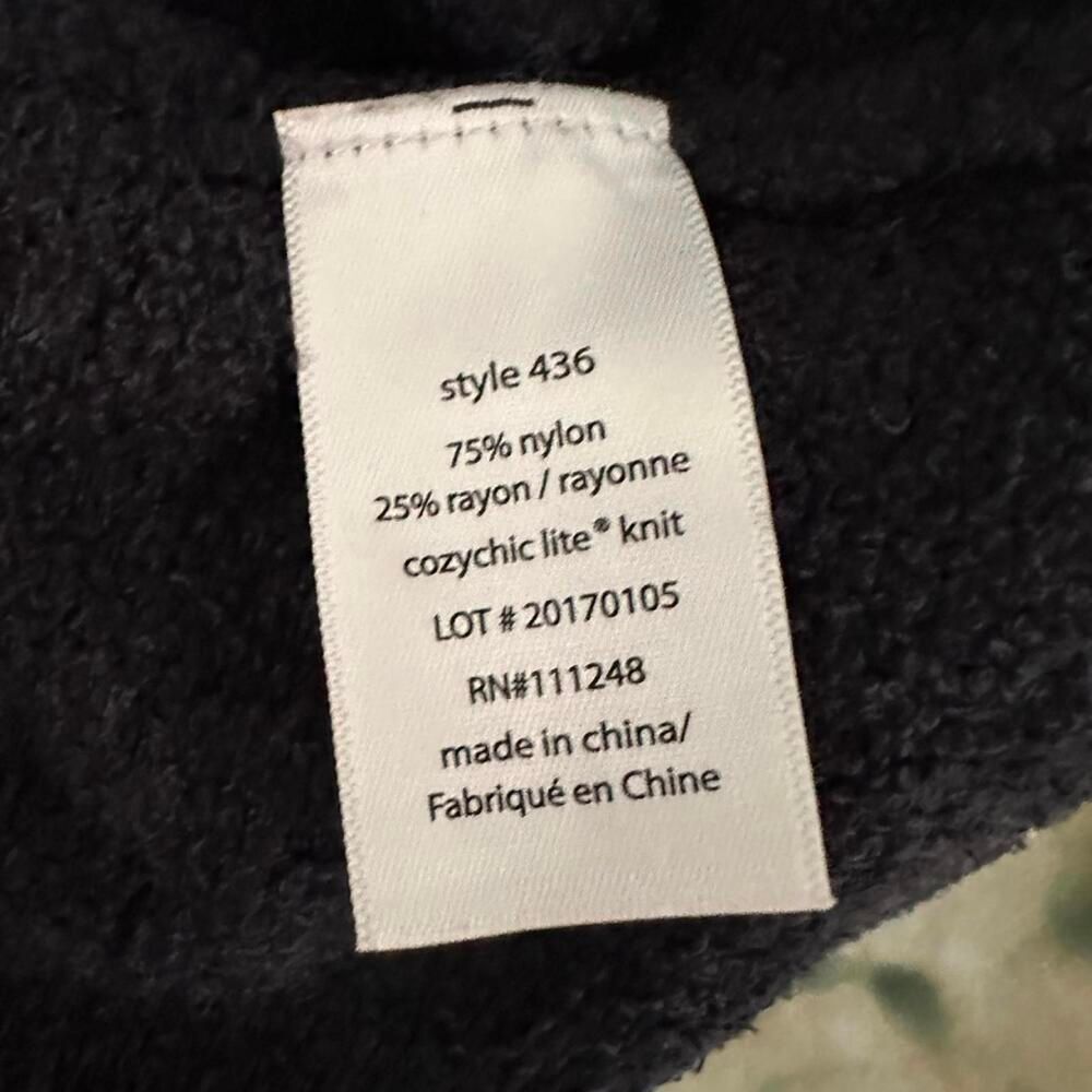 Barefoot Dreams CozyChic Lite Cardigan Women S/M Taupe Black Ombre Island Wrap - Picture 7 of 9